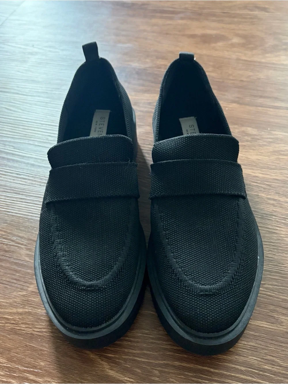 Steven New York Black Slip-On ladies Loafers Size 9.5